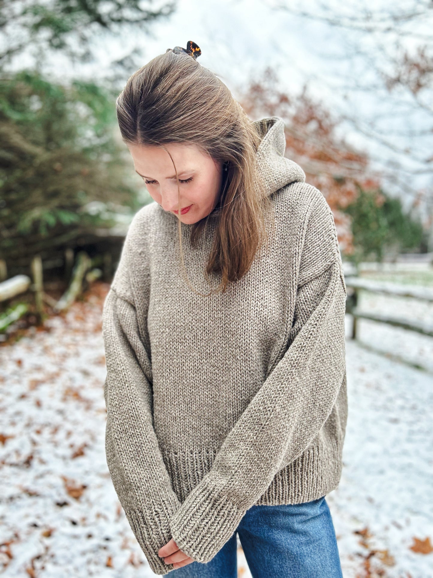 Snow Day Hoodie Knitting Pattern