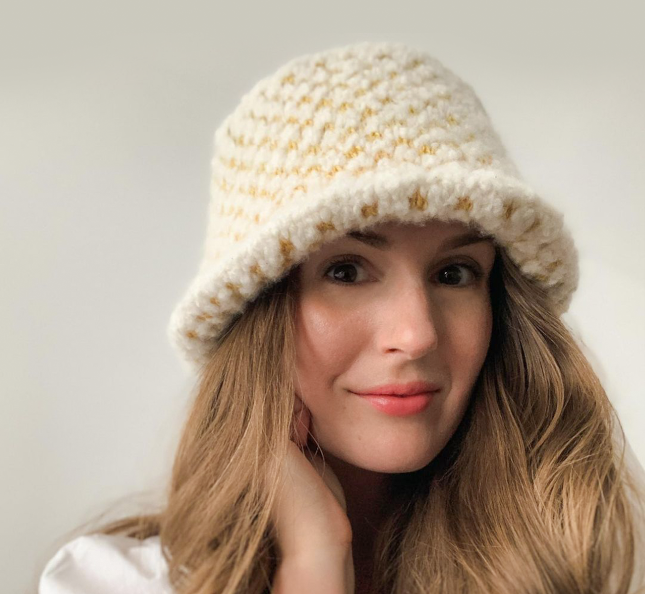 Checker Bucket Hat Knitting Pattern