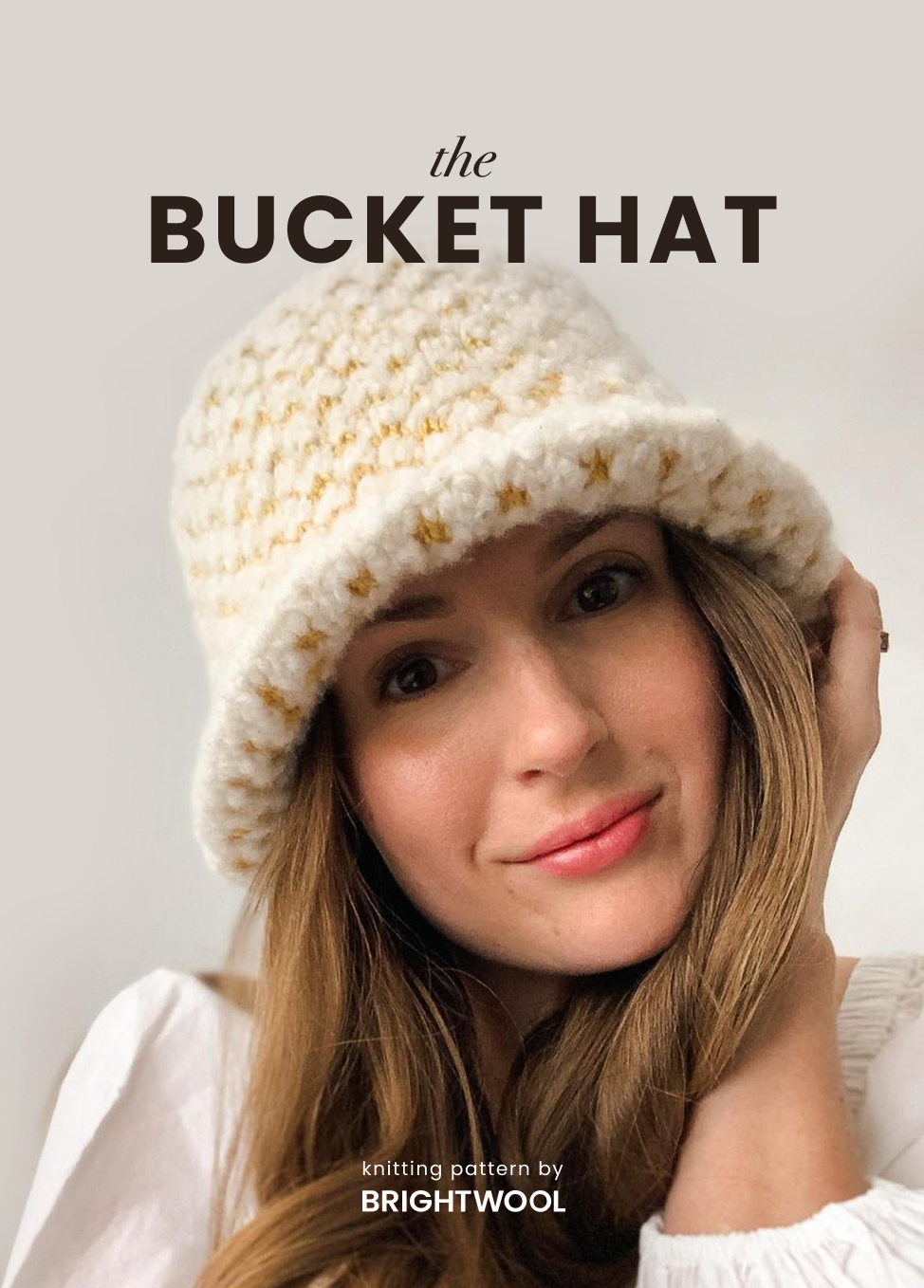 Checker Bucket Hat Knitting Pattern